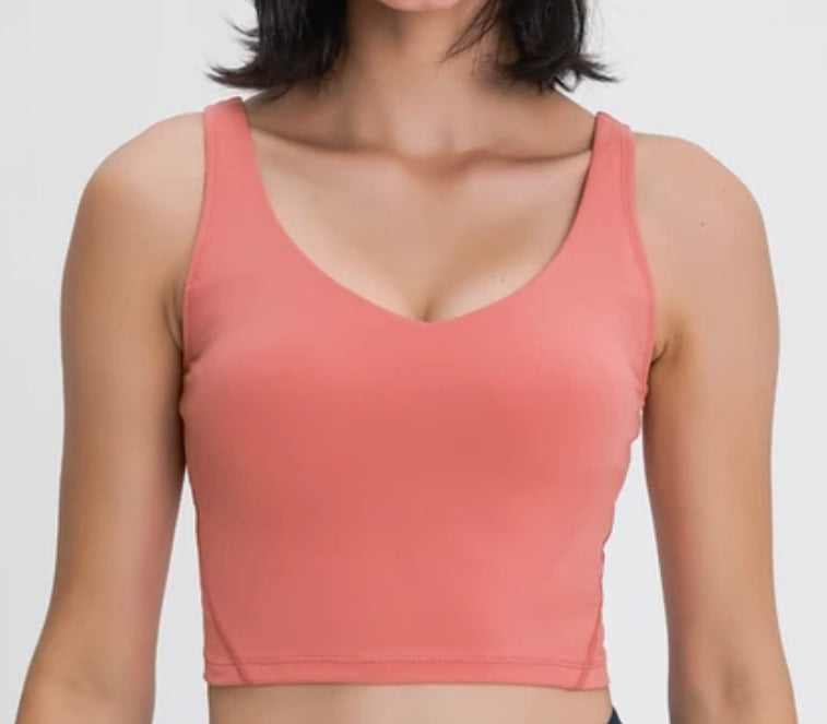 Women's Soft Workout Tank Top With Built-in Bra & Removable Padding